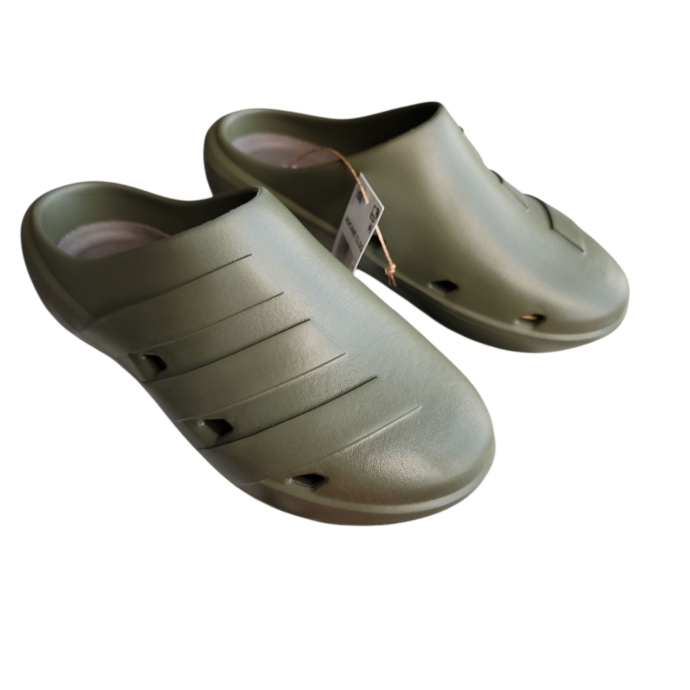 Adidas Adicane Clog Green Slip‎ Ons Men  5 Women 6
